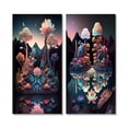 thumbnail image 2 of Designart "Mysterious Nocturnal Flora Abstracted Lake I" Abstract Landscape Wall Art Set Of 2 - Modern Multicolor Gallery Wall Set For Home Decor, 2 of 6
