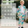 thumbnail image 7 of Xoenoiee Cloud Moon Star Print Boys Suits 2 Piece Formal Suit Set Slim Fit Formal Dress Clothes Ring Bearer Outfit for Kids, 6-7 Years, 7 of 7