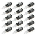 thumbnail image 1 of 15pcs X Push Button Switch DPDT 6 Pin 1 Position Self-Locking Black Durable Part, 1 of 5