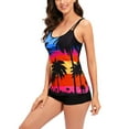 thumbnail image 6 of HaoXianJian Two Piece Swimsuits Swimdress for Women Bathing Suits Print Tank Top Swimwear with Shorts Plus Size 3X 4X 5X, 6 of 8