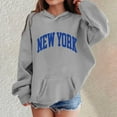 thumbnail image 2 of LUOGENLI Girls Sweatshirts Size 14-16 Black Kids Hoodies and Sweatshirts for Girls Comfortable Casual Long Sleeve Hooded Pullover with Letter Prints for Daily Wear Grey Size 8-10 Years, 2 of 4