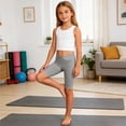 thumbnail image 6 of Mifsaly Girls Biker Shorts Crossover Waist Kids Athletic Yoga Shorts Soft Stretchy Exercise School Dance Shorts, 6 of 9