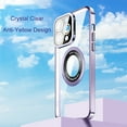 thumbnail image 4 of Magsafe Compatible Phone Case for Apple iPhone 13, Crystal Clear Anti-Yellow Shockproof Bumper Anti-Scratch Kickstand Case Cover for iPhone 13 - Clear, 4 of 6