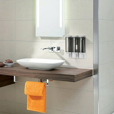 Chuangdian Manual Soap Dispensers Wall Mounted Three Chamber Shampoo Box Shower Gel Liquid Rest Room Washroom Toilet Chuangdian Manual Soap Dispensers Wall Mounted Three Chamber Shampoo Box Shower Gel Liquid Rest Room Washroom Toilet