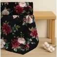 thumbnail image 4 of Soimoi Black Cotton Poplin Fabric Leaves & Peony Floral Printed Fabric 1 Yard 56 Inch Wide, 4 of 7