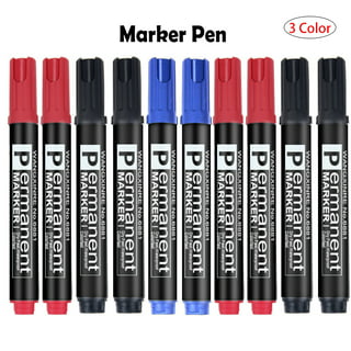 SIPA 3 Pcs 3 lor 30mm Long Nose Marker Permanent Waterproof Pens 1-18,Black  Blue Red Home Deration nruction Hareware Accessories Processing, Car, Book