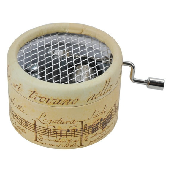 HINTRMENT 1Pcs Miniature Music Box for Boys Multi Color Square Plastic Hand Crank Plays Music Home Party Item