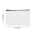thumbnail image 3 of Estuche de Lona para Lápices Blanco 8.27x4.92 pulgadas con Cremallera Organizador, Bolsa Portátil para Utilería con Asa, Neceser de Viaje Multifuncional, Paquete de 1, 3 of 6
