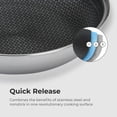 thumbnail image 2 of Black Cube Quick Release Chef’s Pan Stainless Steel Induction Frying Pan 9.5 Inch 2.5 Quart, 2 of 9