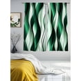 thumbnail image 3 of Green Striped Ombre Sheer Curtains 63 Inch Length 2 Panels Set, Modern Green Moire Geometric Voile Window Treatment Rod Pocket Curtains Sheers Drapes for Bedroom/Living Room/Kitchen 52x"63"x2, 3 of 7