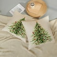 thumbnail image 5 of Christmas Pillow Covers 20x20 Set of 2 Christmas Decorative Linen Pillowcase Green Xmas Trees Decorations Throw Pillows Winter Farmhouse Holiday Decor Outdoor Cushion Covers for Couch Home, 5 of 6
