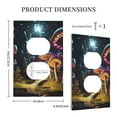 thumbnail image 5 of Zufioo Purple Glowing Mushroom Print Switch Wall Plate, Dustproof and Heat-resistant Decorative Wall Switch Cover, Suitable for Residential and Commercial Areas-Mid-size, 5 of 8