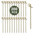 thumbnail image 1 of Palillos de cóctel de bambú, palillos de comida, palillos de dientes, palillos de cóctel, 200 Uds., elegantes para bebidas con brochetas de nudo en bucle para fiestas y aperitivos, 1 of 5