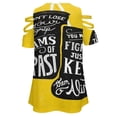 thumbnail image 5 of Motivational Decorative Picture Boxing Gloves Womens Summer V Neck Zipper Top Short Sleeve T Shirt Off Shoulder Top Casual Classy Loose Shirts, 5 of 7