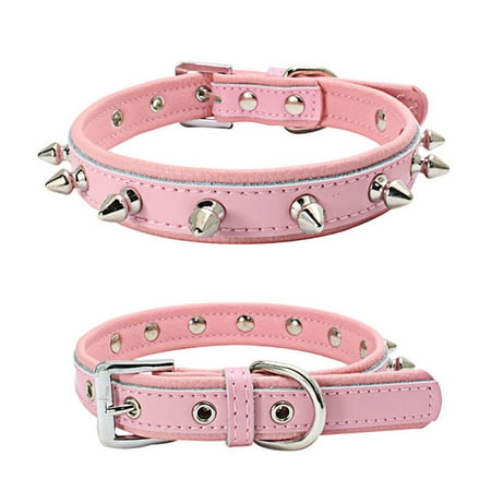 - Sharp Spiked Studded Leather Collar for Large Dog Pet Pitbull Mastiff Durable