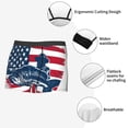 thumbnail image 3 of Gukieu fisherman fishing with USA flag Print Men's Boxer Briefs, High Elastic Moisture Wicking Boxer Briefs Underwear-Small, 3 of 5