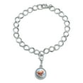 thumbnail image 2 of Chihuahua Dog Heart Glasses Selfie Silver Plated Bracelet with Antiqued Charm, 2 of 5