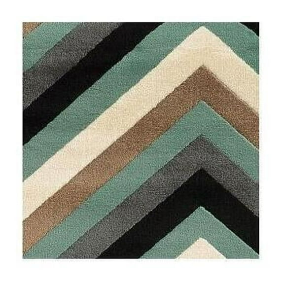 Bohemian Area Rug - Modern Geometric Design, Polypropylene Floor Rug - 8x10 Chocolate Beige