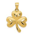 thumbnail image 4 of 14k Yellow Gold Solid Shamrock Charm Pendant, 4 of 7