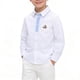 thumbnail image 1 of Odeerbi Camisa de Vestido de Algodón de Chicos y Niñas Lindas Camisas de Uniforme Escolar de Manga Larga Bordadas Con Bolsillo, 1 of 7