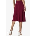 thumbnail image 2 of Women's PLUS Simple Foldover Stretch A-Line Flared Knee Length Skirt Comfy Stylish, 2 of 7