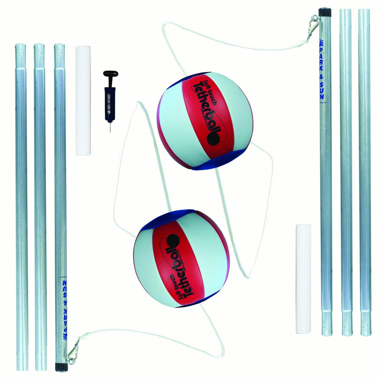 Park & Sun Sports Portable Backyard Tetherball Set w/ Accessories (2