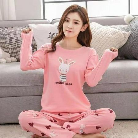 

Clearance Sale Autumn Pyjamas Set Women Sleepwear Carton Cute Pijama Pattern Pajamas Set Thin Pijamas Mujer Sleepwear Nightwear