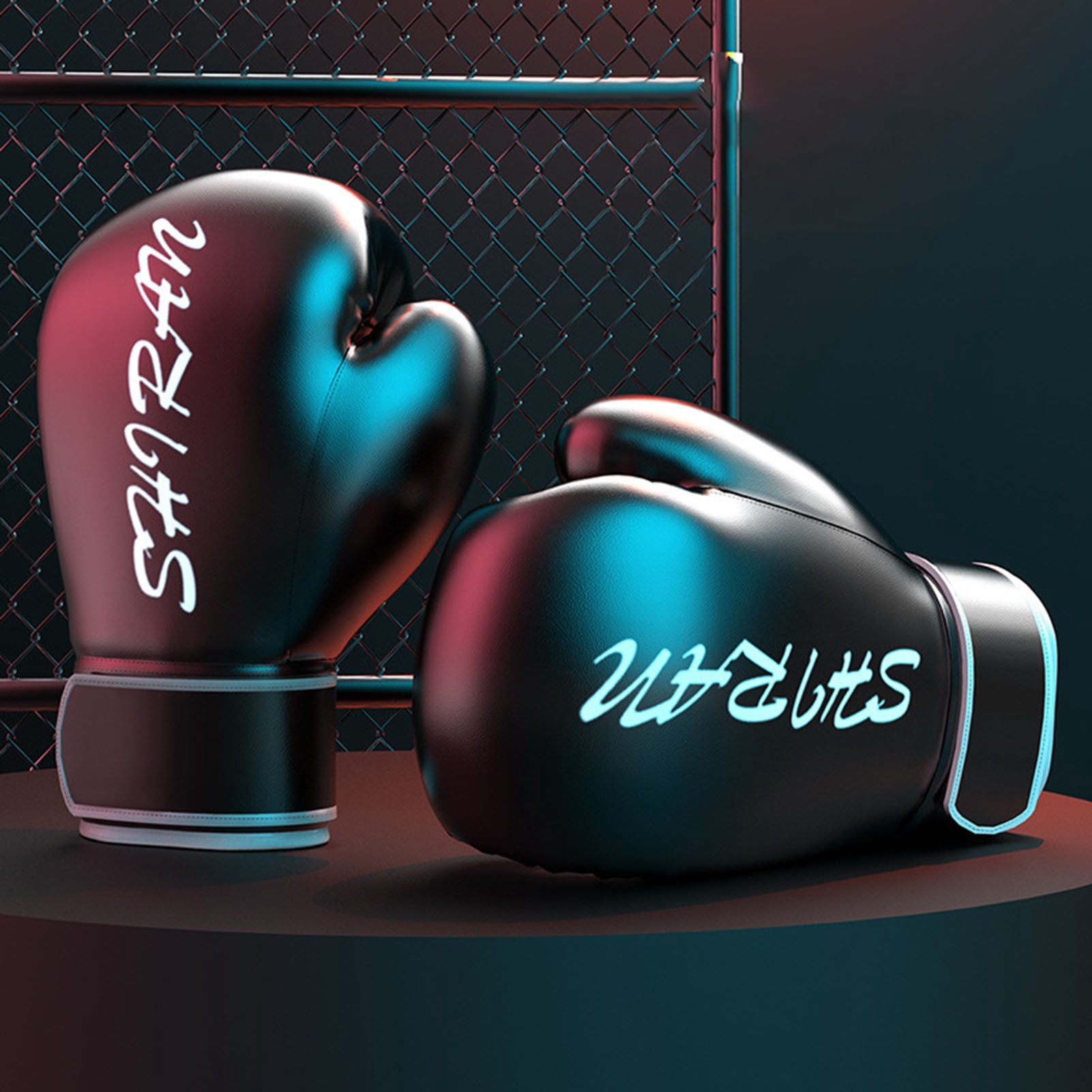 YIFAEUX 1 Pair Boxing Gloves Faux Leather Professional Training Muay Thai Free Sparring Fighting Heavy Punching Bag Adults Kids Mitts Hands Protector