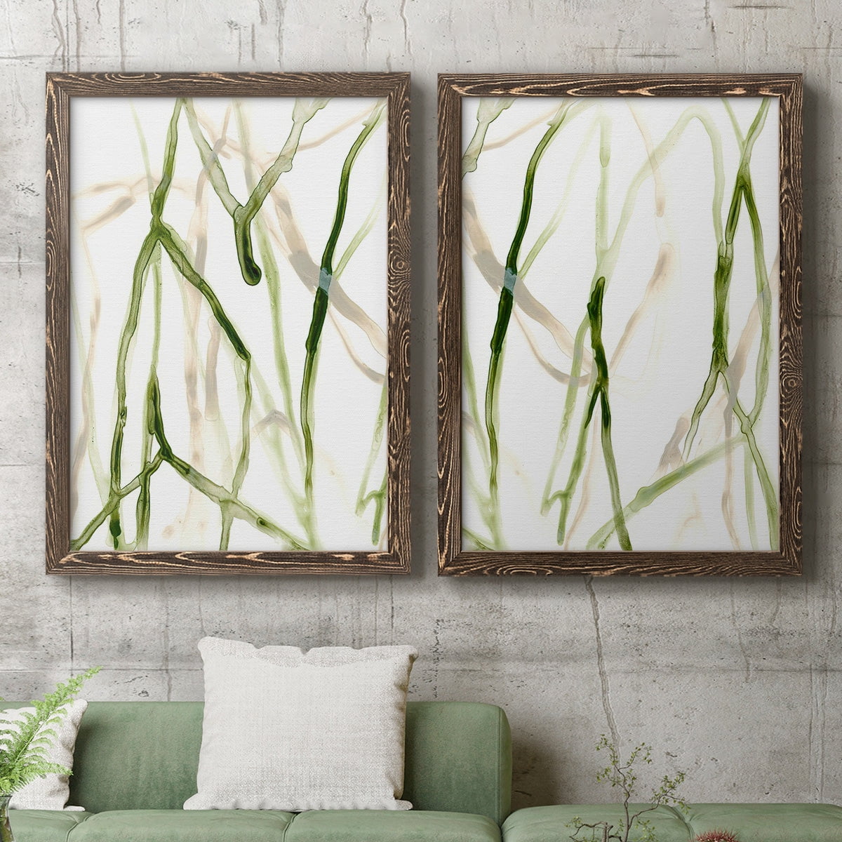Runnel VII - Premium Framed Canvas 2 Piece Set - Ready to Hang