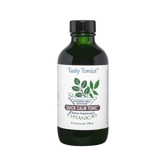 Vitanica Quick Calm Tonic, Blackberry Vanilla Quick Relief, Vegan, 4 oz