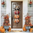 thumbnail image 4 of HaoXun 3D Visual Fall Thanksgiving Door Cover 35x71 Inch Halloween Door Curtains - Durable Polyester Decor for Holiday Party, Wall & Door Decorations (Multicolor), 4 of 9
