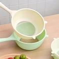 thumbnail image 5 of 1Pc Large Fine Mesh Strainer Basket for Kitchen,Cream White Plastic Vegetable And Rice Washing Drainer with Handle,Multifunctional Food Strainer for Household Cooking And Fruit 12.3"X2.95"X6.3", 5 of 7