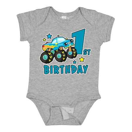 

Inktastic 1st Birthday Monster Truck Gift Baby Boy Bodysuit