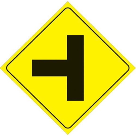 Voss 467 LT YR 12x12in. Reflective Trail Sign - Left T-Intersection (Yellow/Black)
