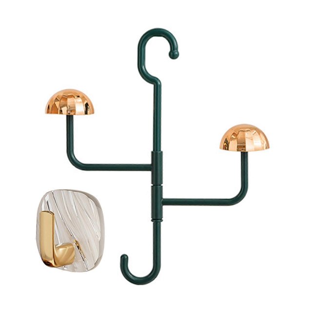 Multifunctional Mushroom Hat Hooks 360 Degrees Rotatable Creative Shoes Hat Ties Drying Storage Hangings White