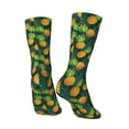 thumbnail image 3 of Goofa Pineapples with Palm Leaves Printed Men's Crew Socks, Soft Durable Breathable Moisture-Wicking with Odor Control Cotton socks, 3 of 9