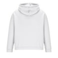 thumbnail image 6 of Tdoqot Young Mens Hoodies- Long Sleeve Casual Pullover Loose Fit Fashion Hooded Sweatshirt White Size M, 6 of 6