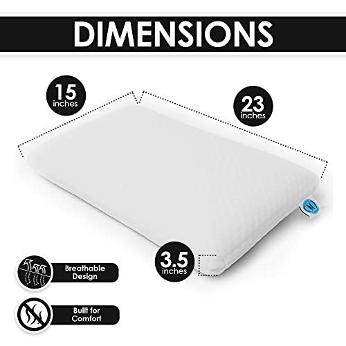 Latex Pillow Natural Organic Foam Pillow with Cover Breathable Firm