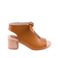 thumbnail image 2 of GC Shoes Women's Low Heeled Peep Toe Dress Pumps, 2.5 Inch Ankle Bootie Sandals, Casual/Dressy Block Heels, Kimora/Tan/6, 2 of 4