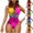 Blue, variant on JSGEK Womens Color Block One Piece Swimsuit Cutout Design Lightweight Fabric Relaxed Silhouette for Tropical Getaways Orange XL