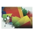 thumbnail image 1 of Basketball Cutting Board, Sports Jump Background Geometrical Shapes Paint Splashes Modern Art, Decorative Tempered Glass Cutting and Serving Board, Large Size, Multicolor, by Ambesonne, 1 of 1