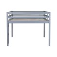 thumbnail image 3 of Bellemave Low Loft Bed with Storage, Low Loft Bed with Ladder, Wooden Loft Bed Full Size with Safety Guardrails for Teens, Grey, 3 of 11