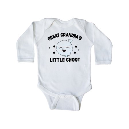 

Inktastic Cute Great Grandpa s Little Ghost with Stars Gift Baby Girl Long Sleeve Bodysuit