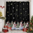 thumbnail image 3 of Black Christmas Snowman Shower Curtain, Winter Xmas Tree Snowflakes Waterproof Fabric Shower Curtains with 12 Hooks, Bathroom Curtain Set for Bathroom Accessories Decor, 72 x 84 Inches, 3 of 9