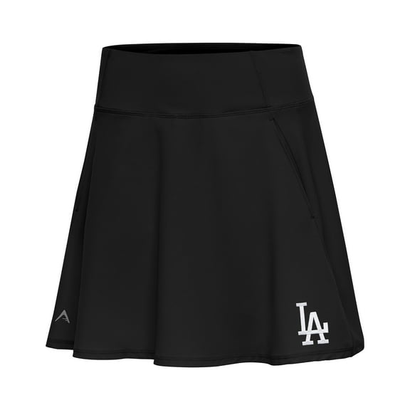 Women's Antigua  Black Los Angeles Dodgers Chip Skort