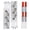 Silver-Oval, variant on Stainless Steel Mud Flap Hanger Set with Rectangle Light Cutouts 2-1/2" Bolt Spacing 30" Length Rear Bar for Semi Trucks, 2.5" Bolt Spring Loaded with Aluminum Reflective Tapes