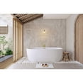 thumbnail image 2 of Elegant Kitchen & Bath BT10770GW-BGD 77 in. Soaking Bathtub, Glossy White with Brushed Gold Trim, 2 of 8