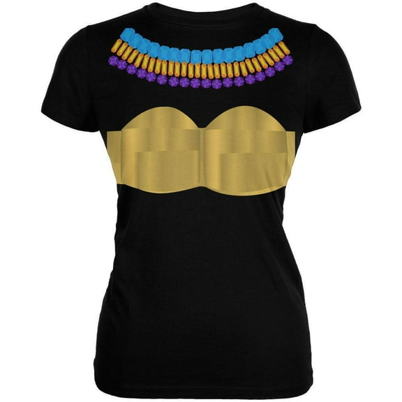 Halloween Women's Juniors Egyptian Goddess Costume Short Sleeve Graphic Tee
