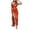 Orange, variant on Elegant Shoulder Satin Formal Dress for Women with High Slit Evening Gown for Wedding Party and Occasions, Orange, XL