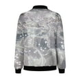 thumbnail image 4 of PNTUTB Long Sleeve Jacket for Women Fashion Print Zipper Pocket Casual Coat, 4 of 6